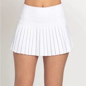 White Gold Hinge Fringe Tennis Skirt